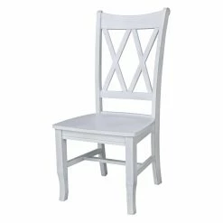 Discount ❤️ Side Chairs International Concepts Double Cross Back Dining Side Chair - Set Of 2 😉