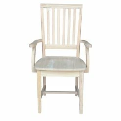 Brand new 🛒 Casual Dining Chairs International Concepts Unfinished Mission Arm Chair 💯