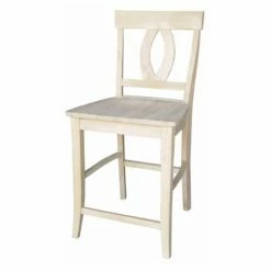 New 🌟 Side Chairs International Concepts 24 In. Unfinished Verona Counter Height Stool 💯