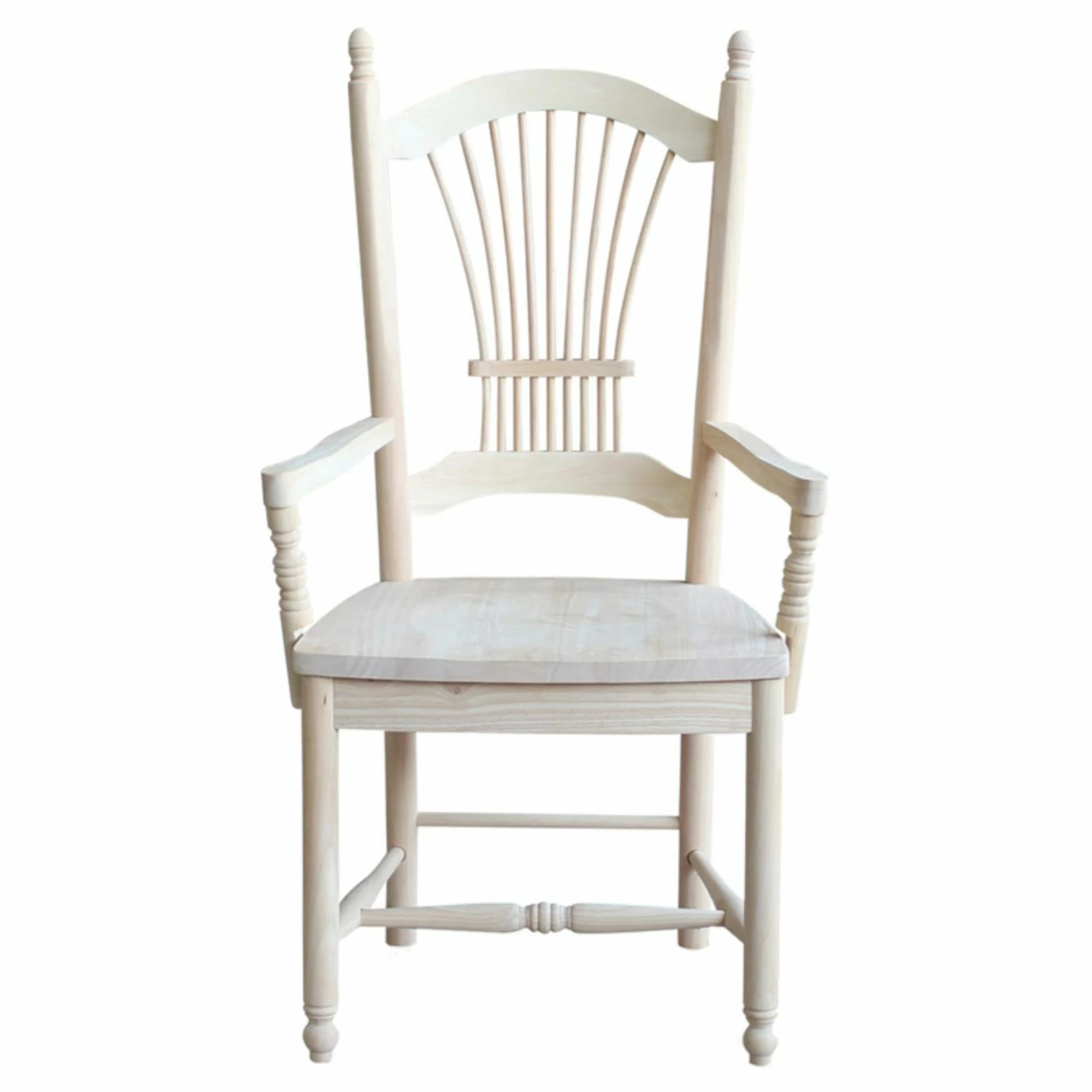 Wholesale βοΈ Casual Dining Chairs International Concepts Unfinished Ellery Sheaf Back Arm Chair π€©