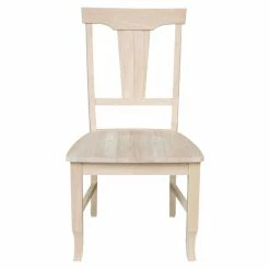 Deals 🥰 Side Chairs International Concepts Unfinished Monetta Panel Back Dining Chairs - Set Of 2 ⭐