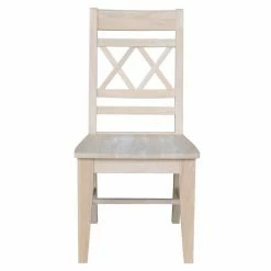 Best reviews of 🤩 Side Chairs International Concepts Canyon X-Back Side Chair - Set Of 2 🎉