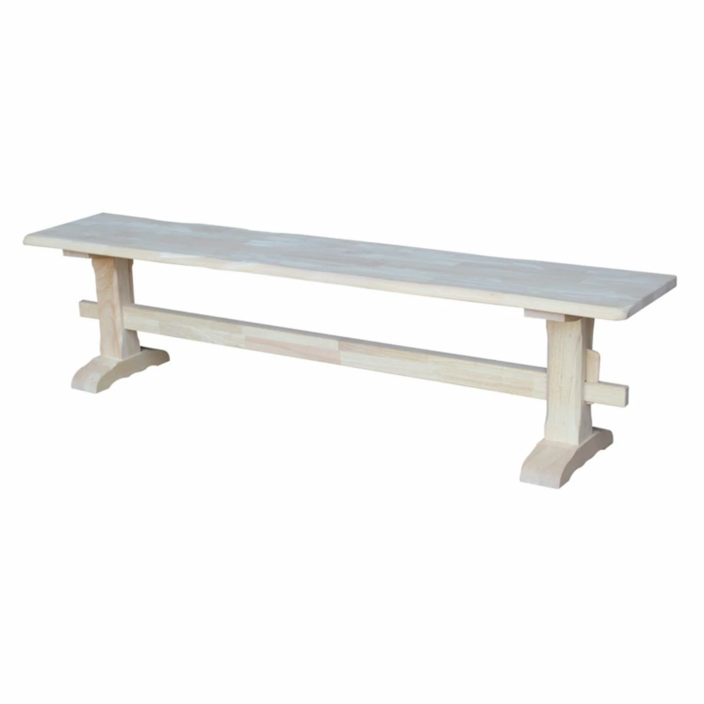 Promo π International Concepts Live Edge 72 In. Trestle Backless Indoor Dining Bench π