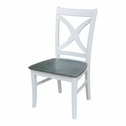 Brand new 😍 Side Chairs International Concepts Vineyard Curved Cross Back Dining Side Chair - Set Of 2 🔔