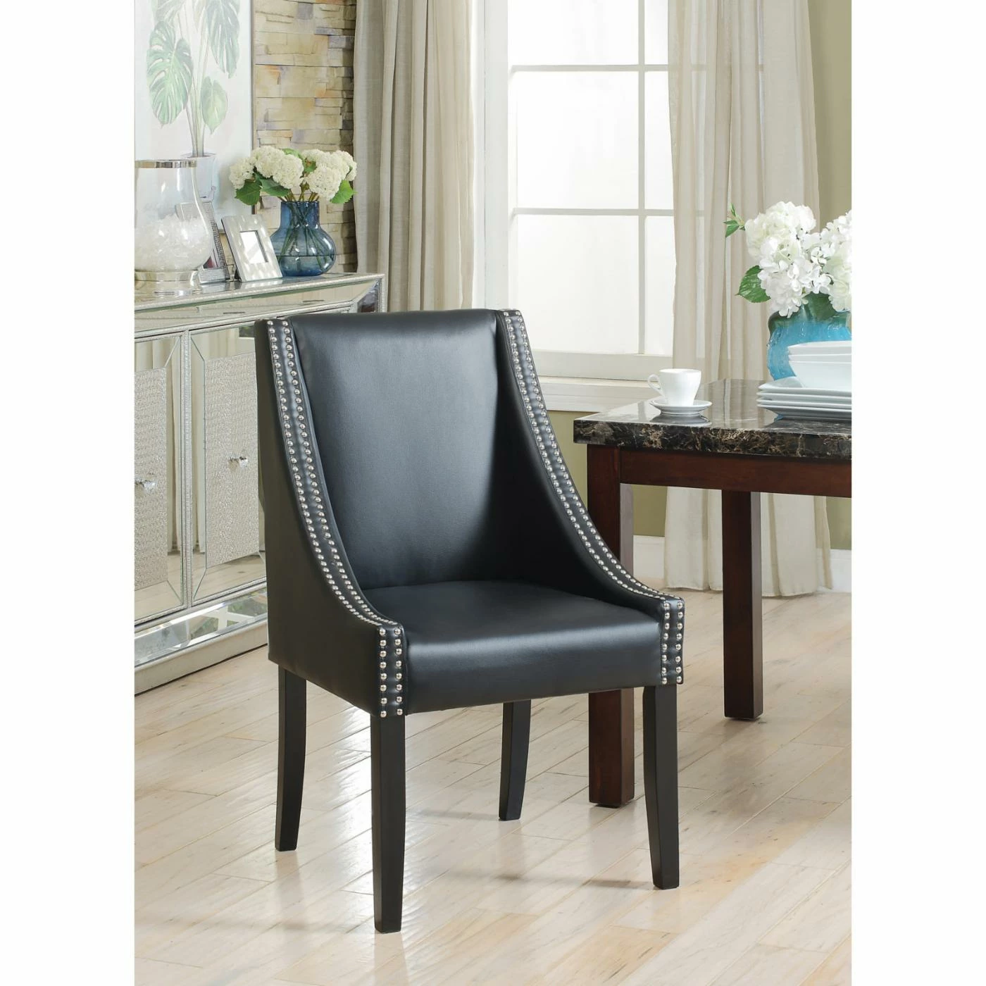 Top 10 π Side Chairs Chic Home Hayes Dining Side Chair With Nailhead Trim - Set Of 2 π - Image 5