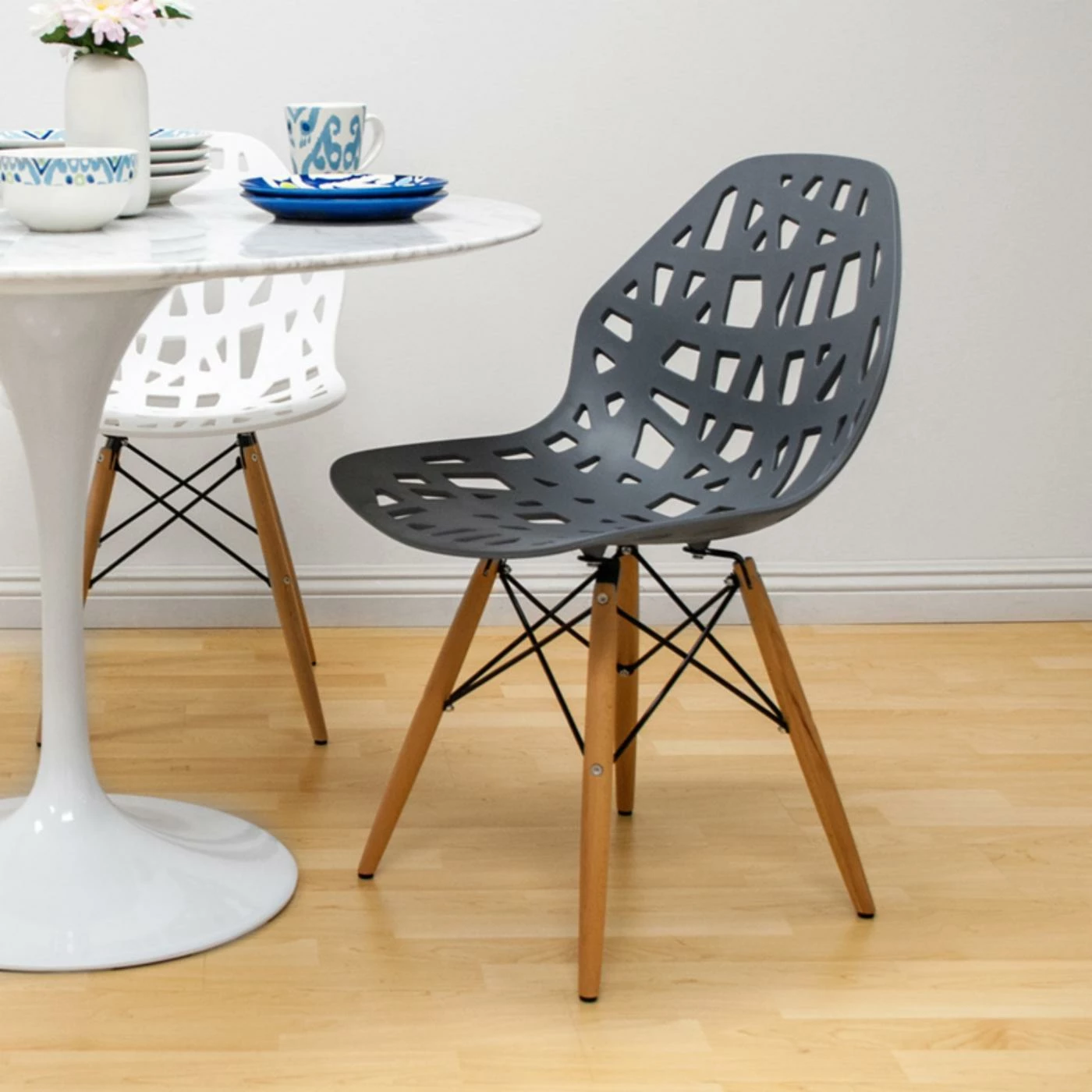 Wholesale π€© Side Chairs Mod Made Modern Stencil Cut Out Eiffel Dining Chair - Set Of 2 π - Image 5