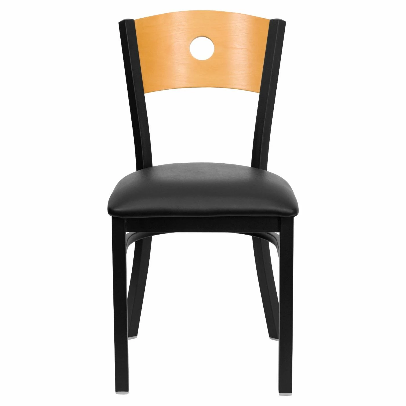 Budget π Side Chairs Flash Furniture Hercules 19 In. Wood Circle Back Restaurant Chair With Vinyl Seat π - Image 5