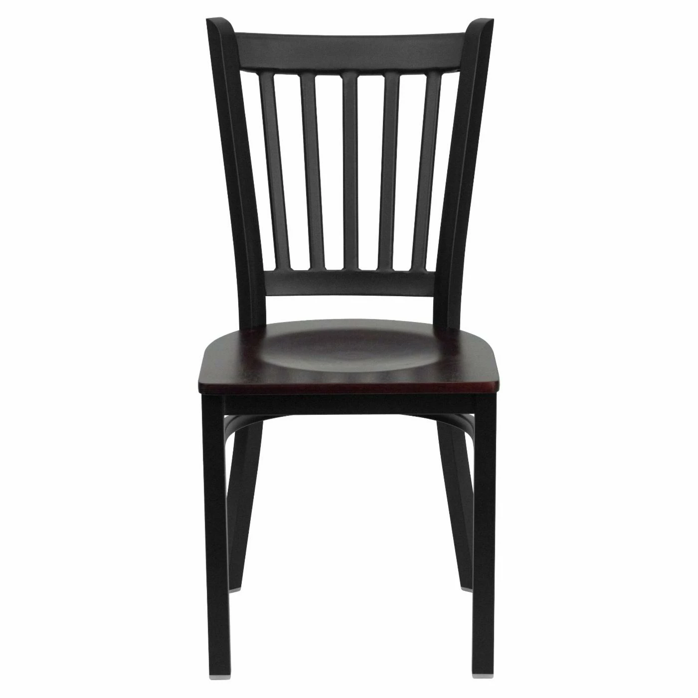 Best Pirce π Side Chairs Flash Furniture Hercules 17.25 In. Metal And Wood Vertical Slat Back Restaurant Chair π - Image 5