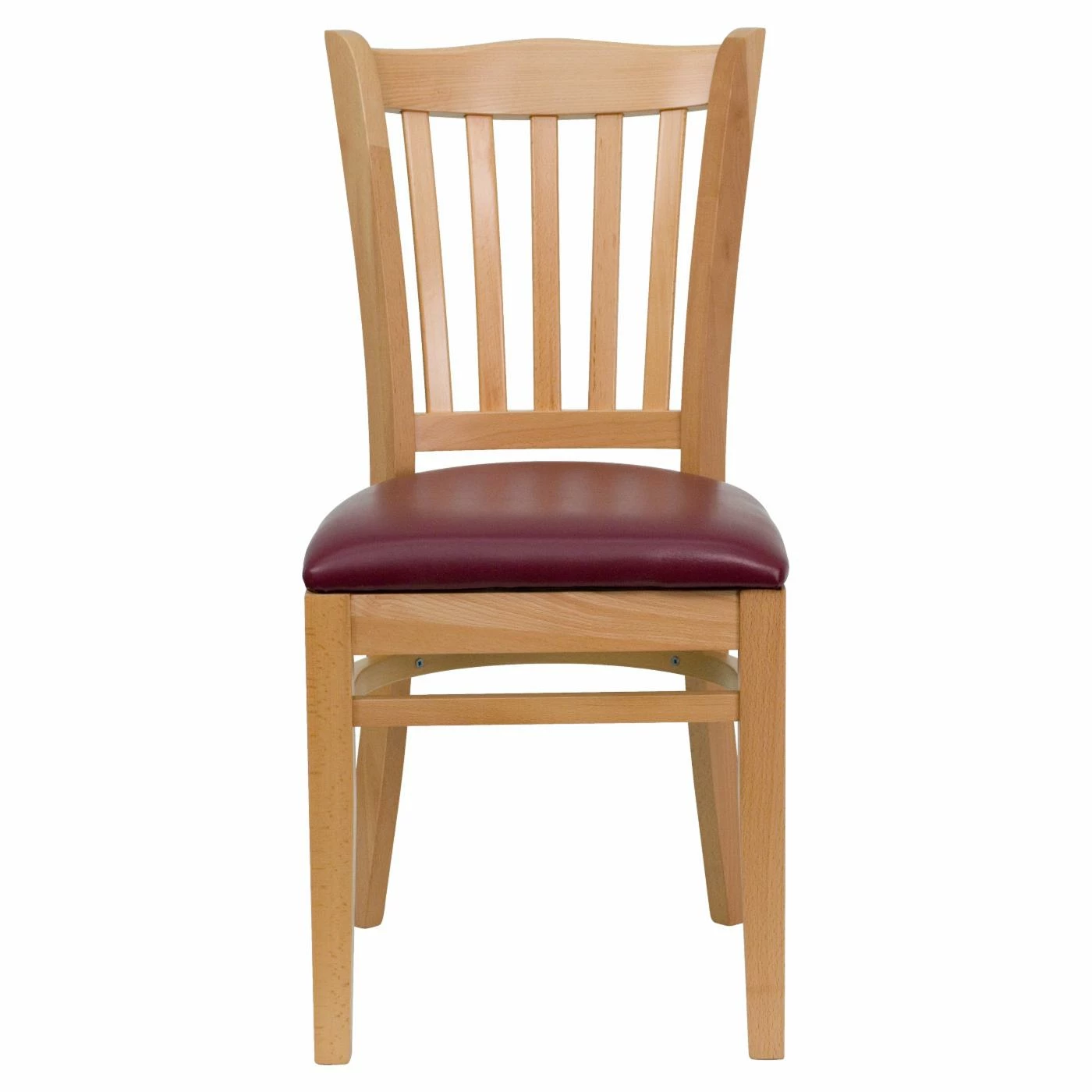 Wholesale ✨ Casual Dining Chairs Flash Furniture Hercules 19.25 In. Natural Wood Vertical Slat Back Restaurant Chair With Vinyl Seat ❤️ - Image 5