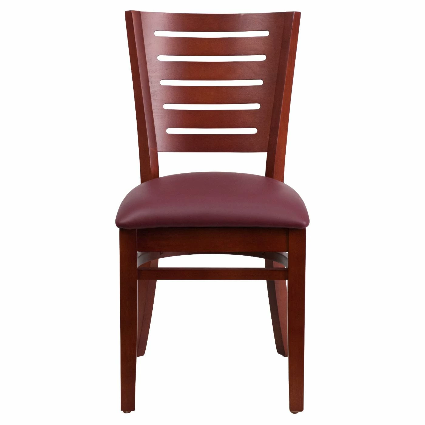 Best reviews of π Side Chairs Flash Furniture Darby 20 In. Mahogany Slat Back Restaurant Chair With Vinyl Seat π - Image 5