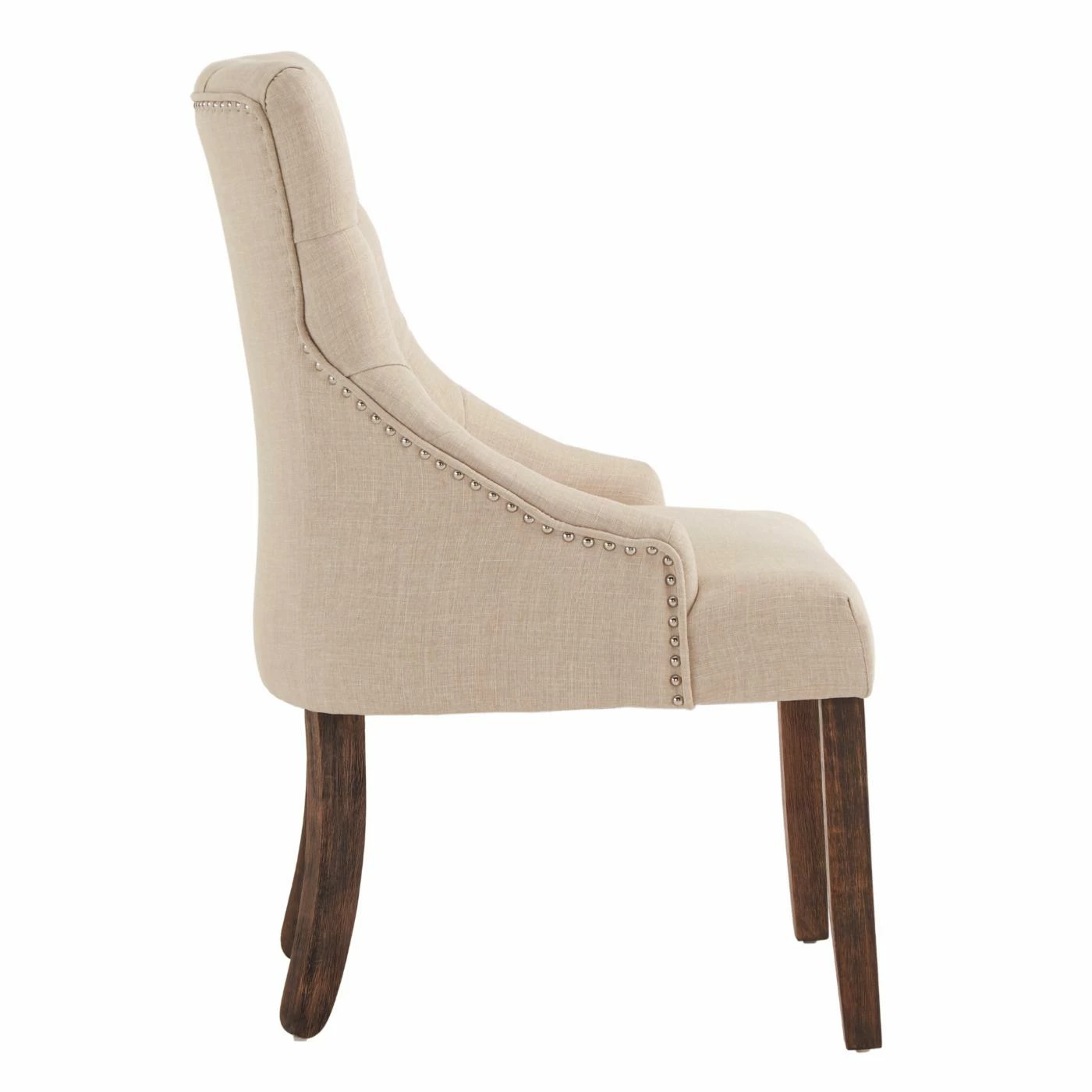 Wholesale ⌛ Formal Dining Chairs Weston Home Bolton Curved Tufted Back Dining Chair - Set Of 2 - Beige/Brown ✔️ - Image 5