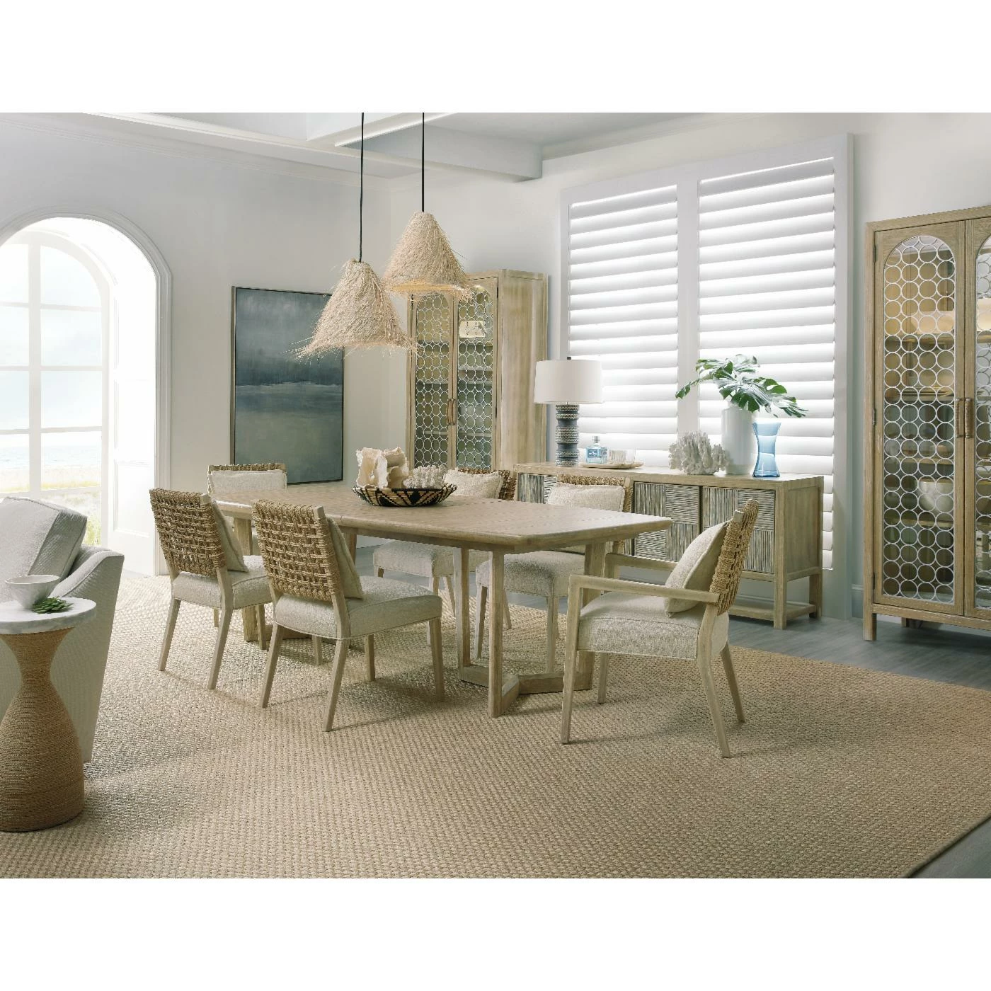 Coupon π Formal Dining Chairs Hooker Furniture Surfrider Woven Back Side Chair π - Image 5