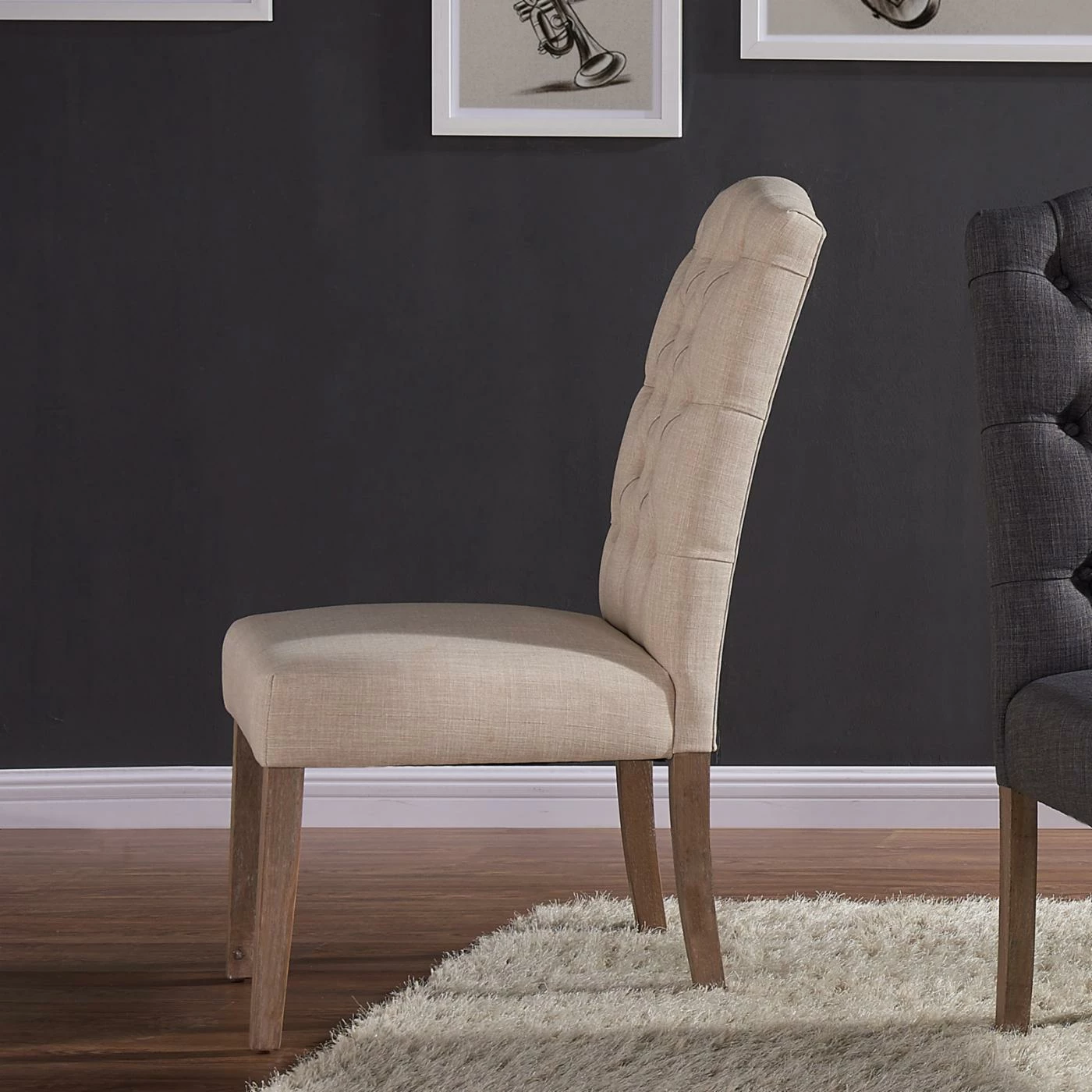 Deals β Side Chairs !nspire Button Tufted Dining Side Chair - Set Of 2 π₯ - Image 5