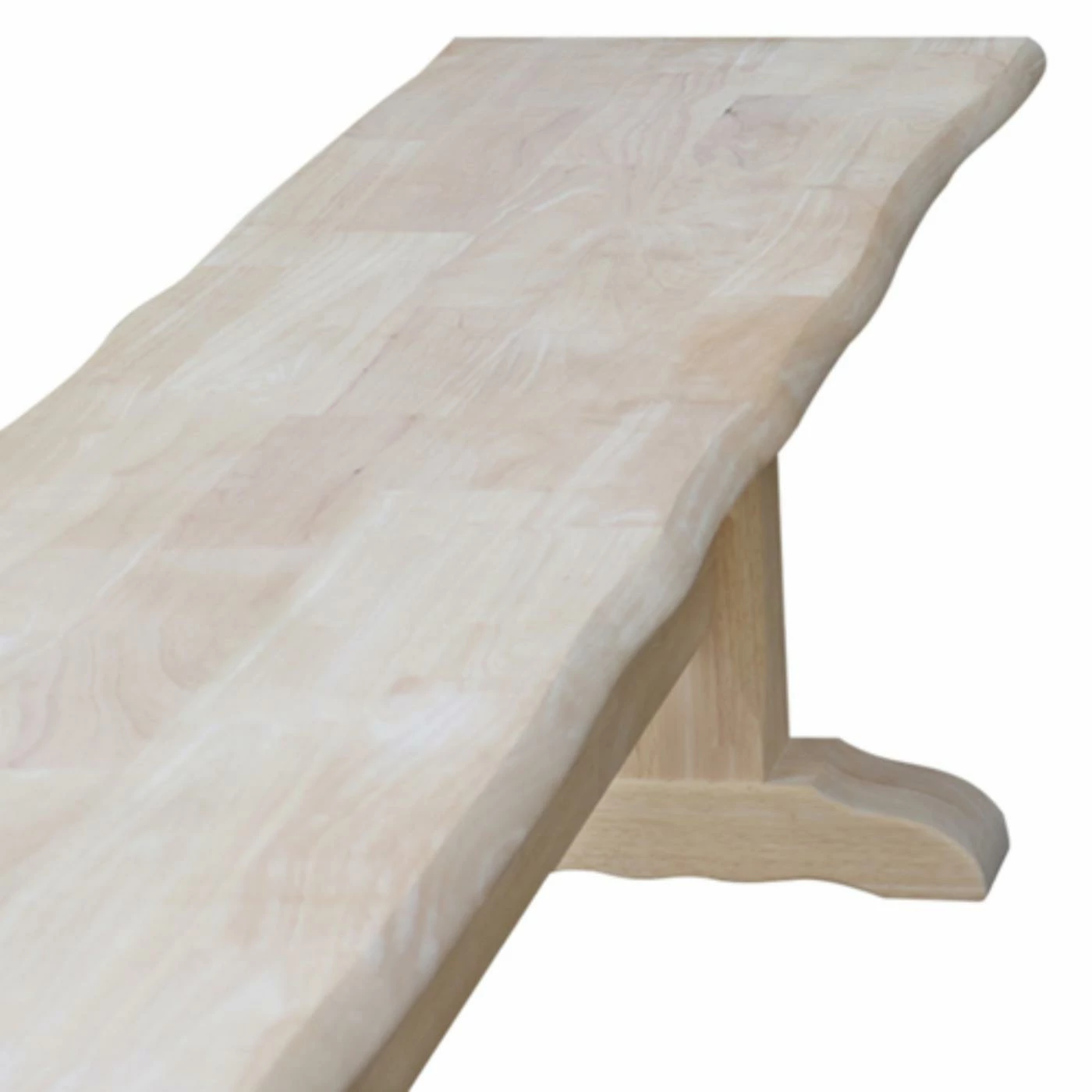Promo π International Concepts Live Edge 72 In. Trestle Backless Indoor Dining Bench π - Image 5